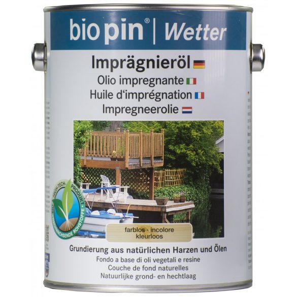 BIOPIN TERMÉSZETES IMPREGNÁLÓ OLAJ - SZÍNTELEN 2,5L