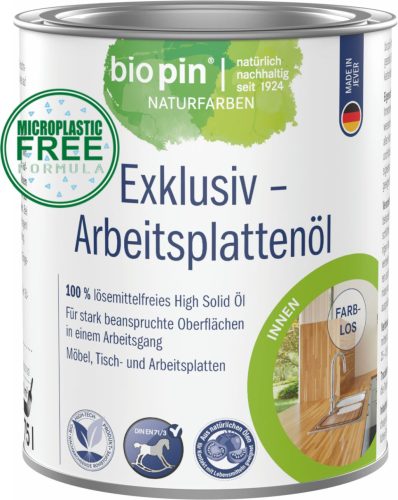 BIOPIN EXKLUZÍV OLDÓSZERMENTES MUNKALAPOLAJ HIGH SOLID 0,75L- ÉLELMISZEREKKEL ÉRINTKEZHET